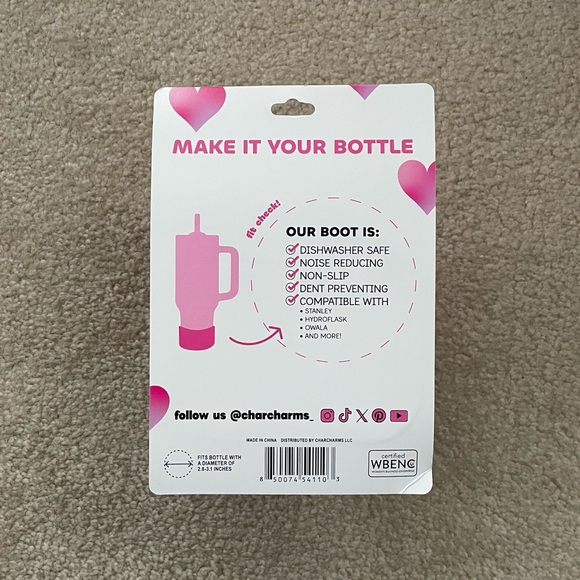 CharCharms Valentine’s Day Pink Heart Bottle Boot - Picture 4 of 15
